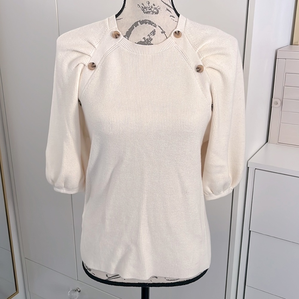 Ann Taylor Ivory Sweater Top